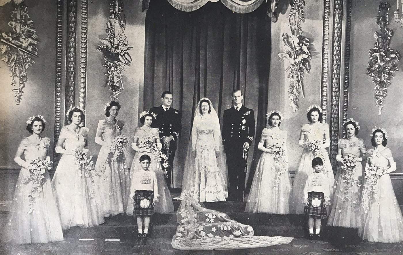 Une image du mariage de la reine Elizabeth II. | Photo : Getty Images