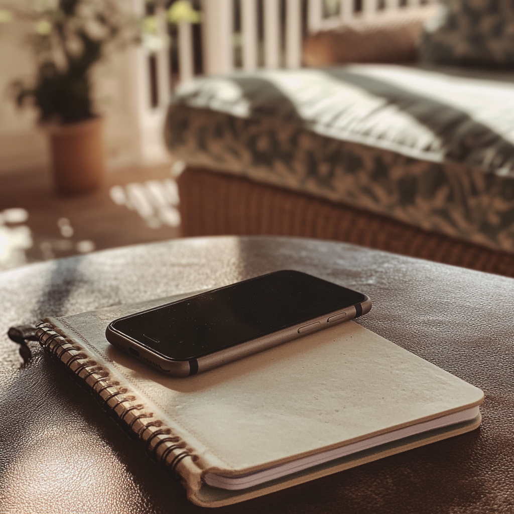 Un téléphone portable sur une table | Source : Midjourney