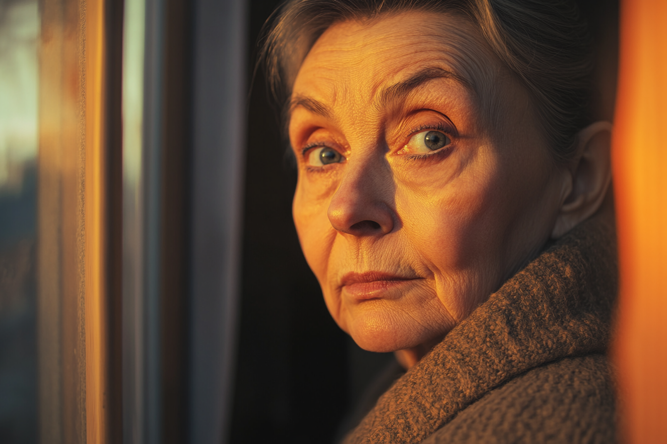 Une femme debout dans sa maison | Source : Midjourney