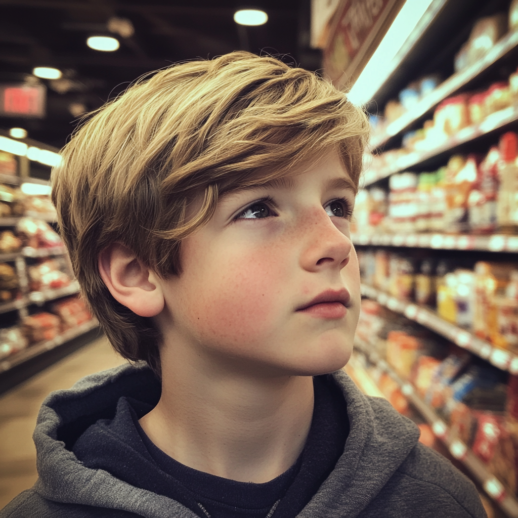 Un garçon dans une épicerie | Source : Midjourney