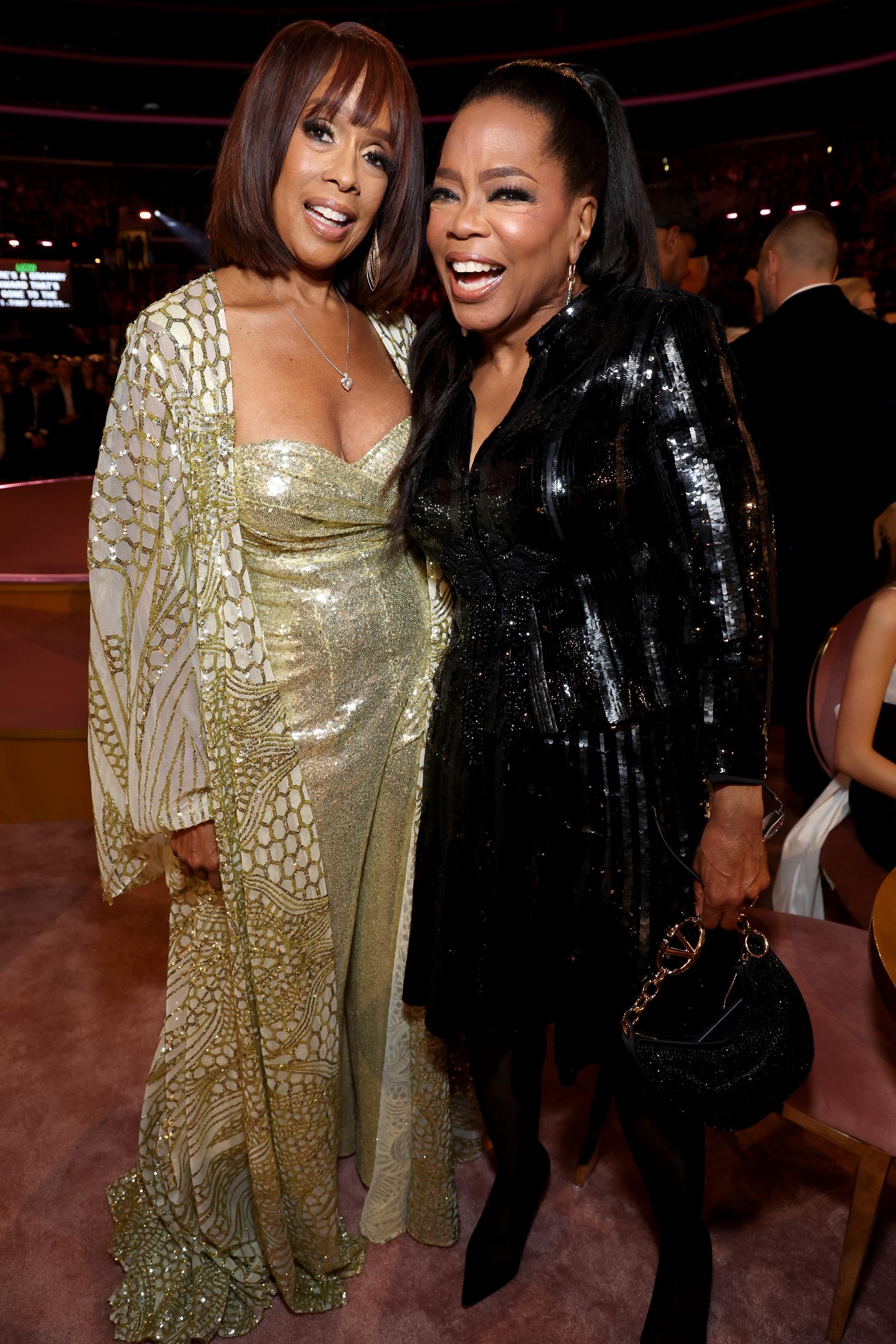 Gayle King et Oprah Winfrey lors de la 66e cérémonie des Grammy Awards à Los Angeles, en Californie, le 4 février 2024 | Source : Getty Images