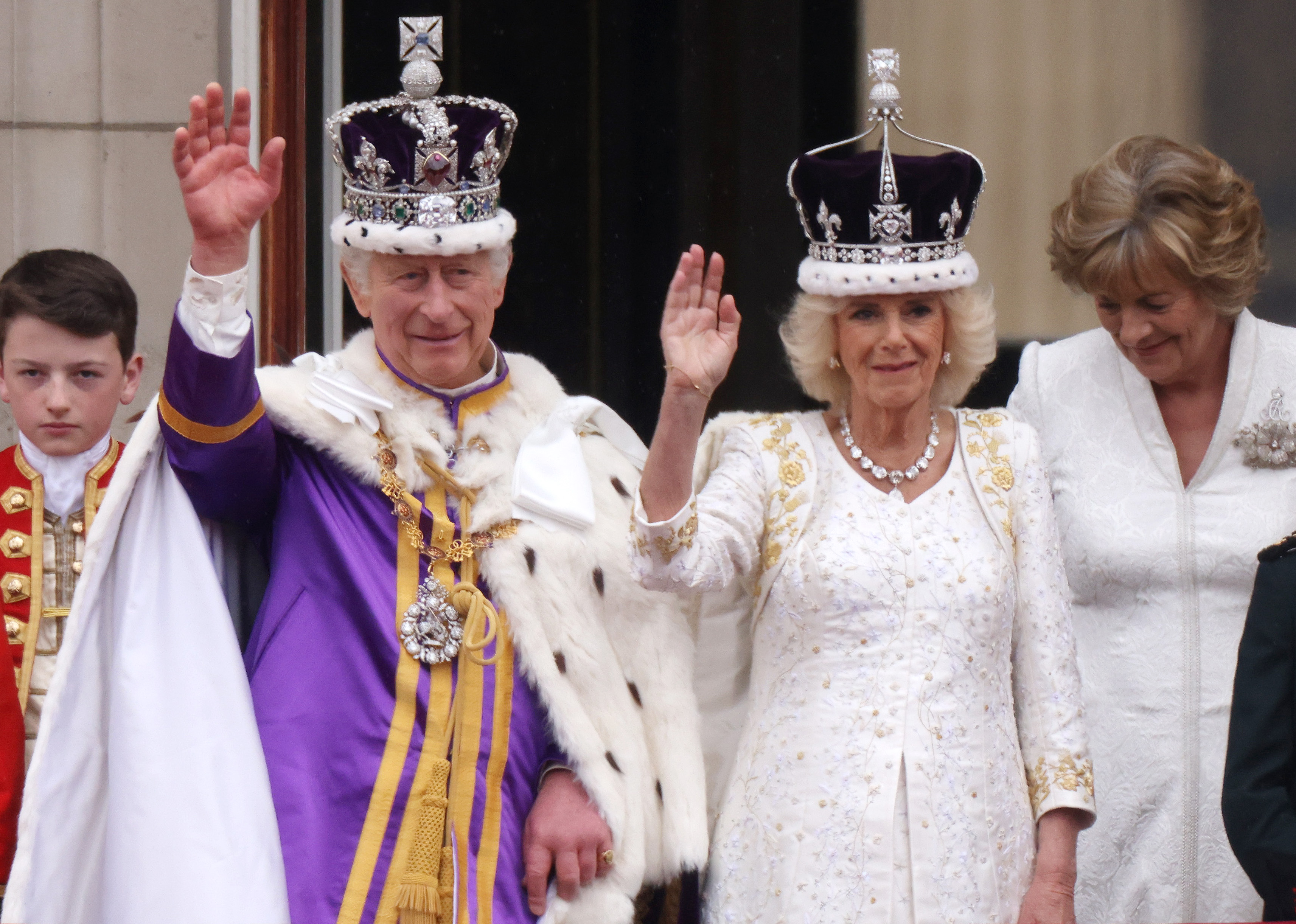 Le roi Charles III et la reine Camilla au balcon du palais de Buckingham lors de leur couronnement le 06 mai 2023 | Source : Getty Images