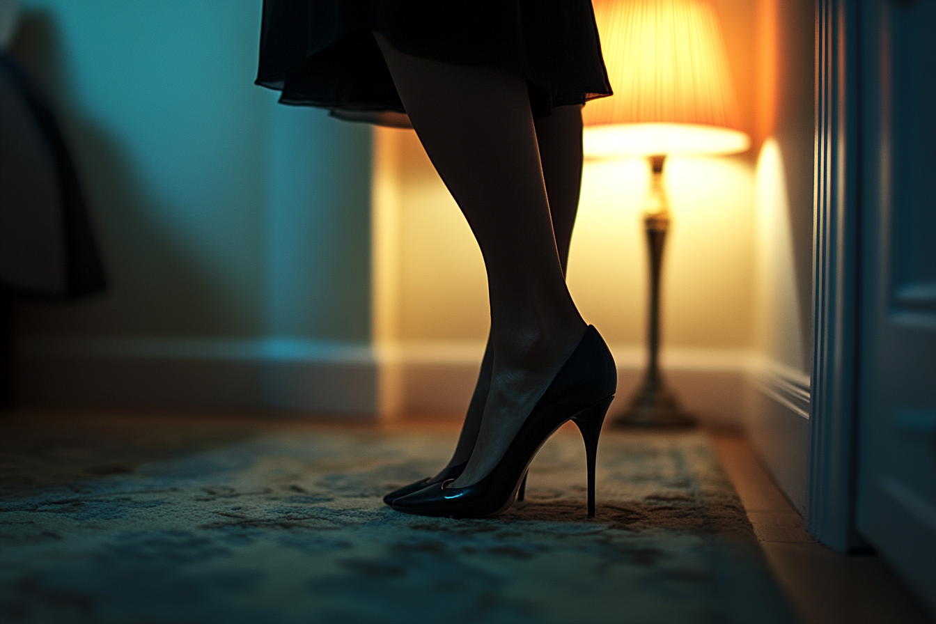 Gros plan sur les talons d'une femme | Source : Midjourney