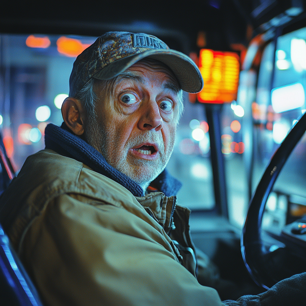 Un chauffeur de bus choqué | Source : Midjourney