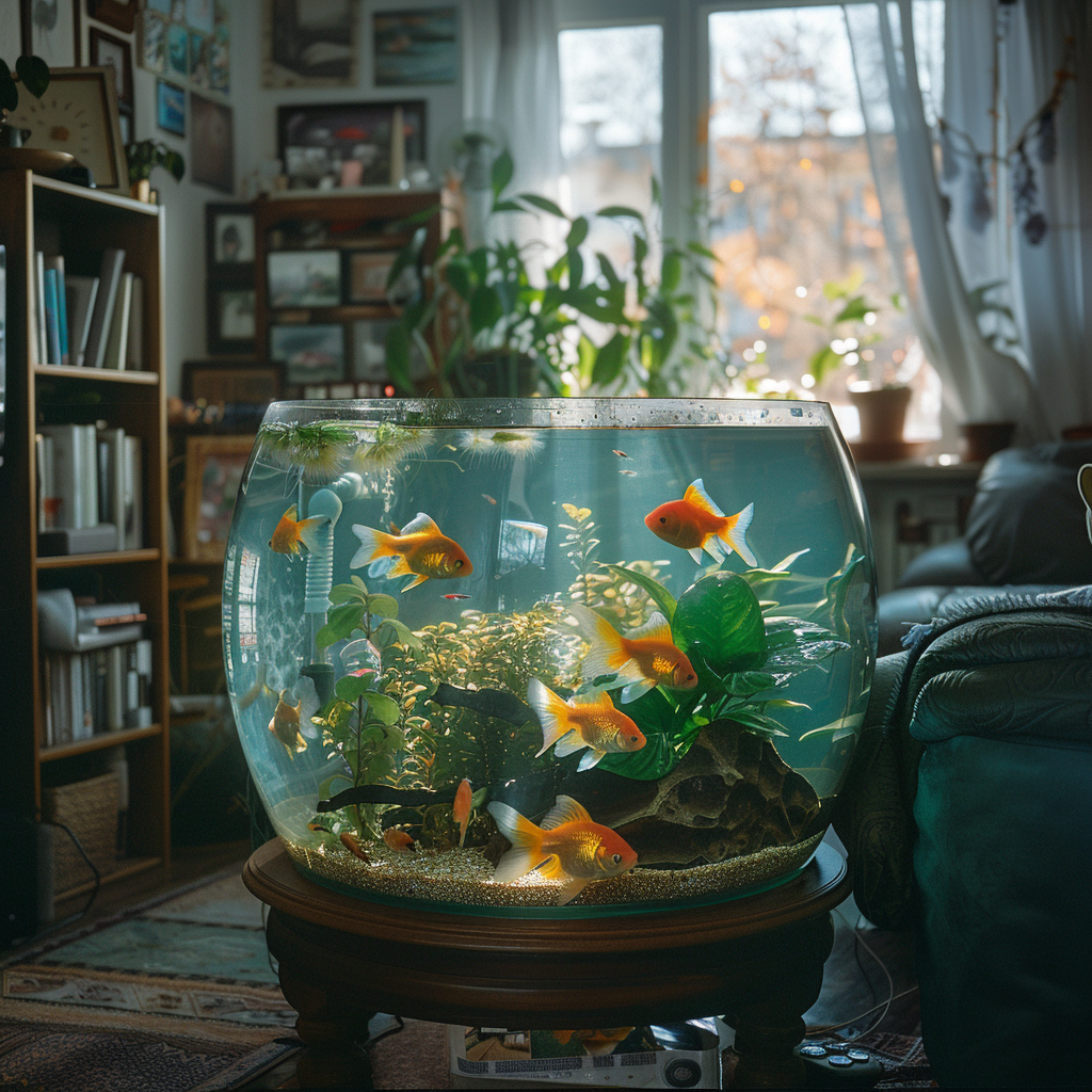 Un aquarium dans une maison | Source : Midjourney