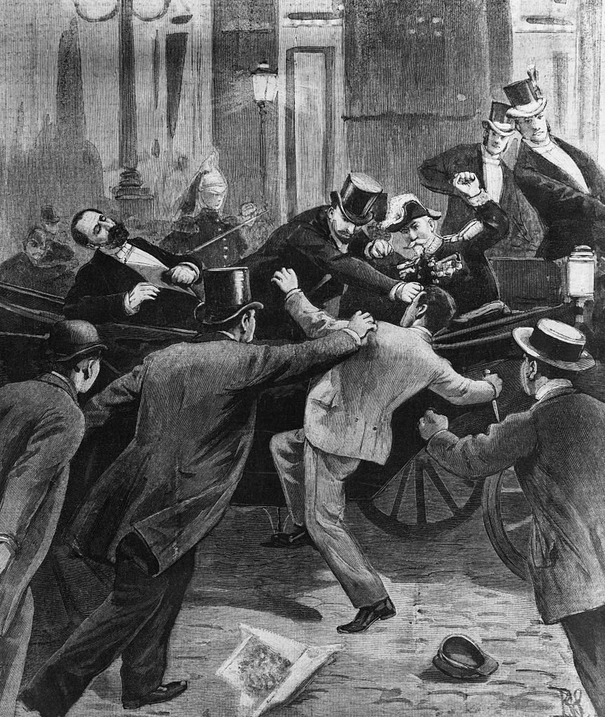 Assassinat du président français Sadi Carnot (1837-1894) le 2 juillet 1894, par un anarchiste italien. І Source : Getty Images