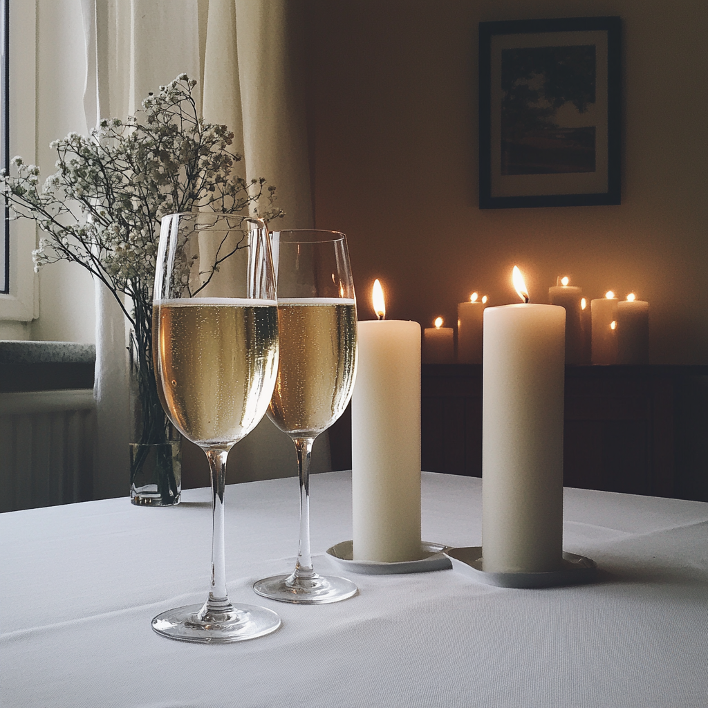 Un service de table pour le dîner | Source : Midjourney