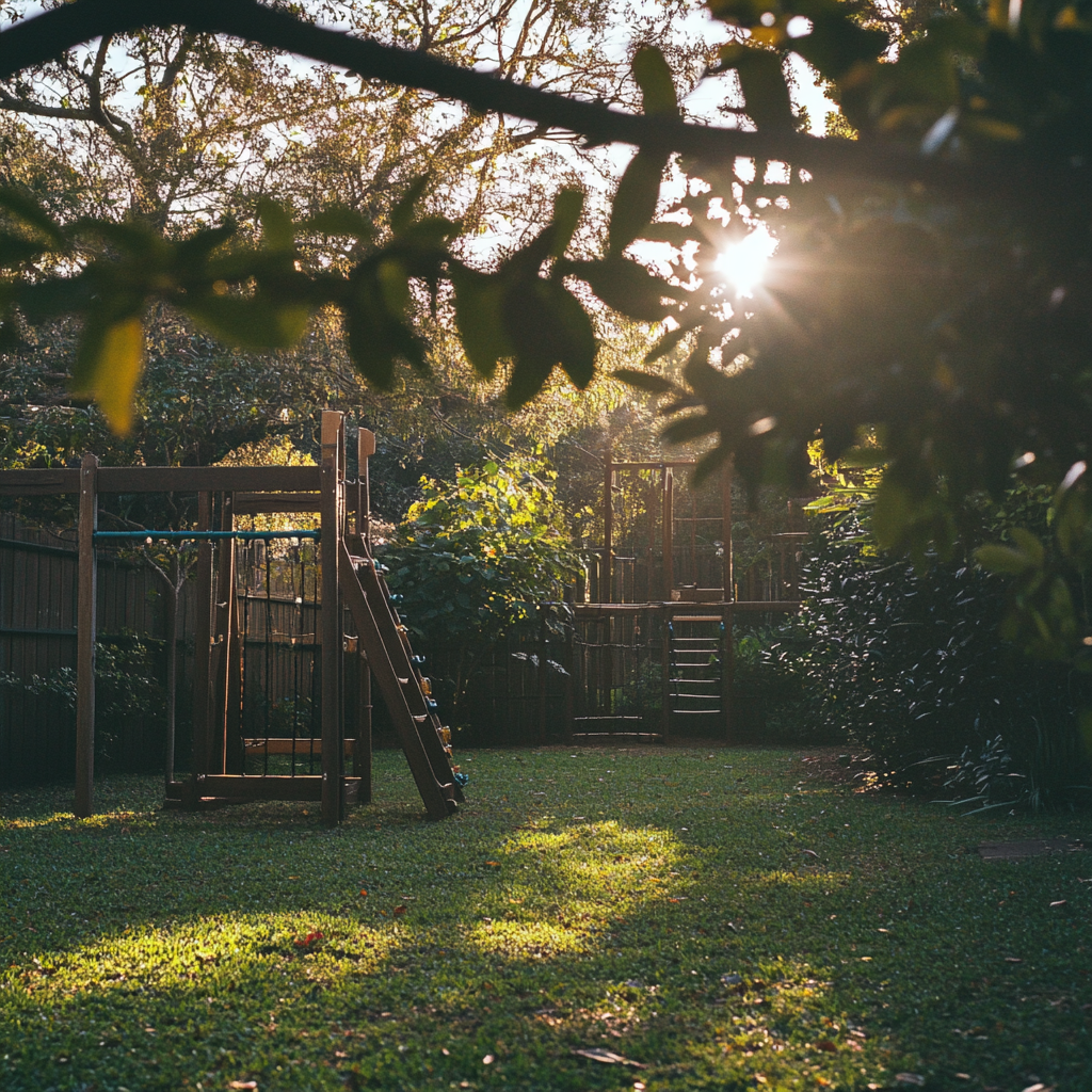 A whimsical backyard gym | Source: Midjourney