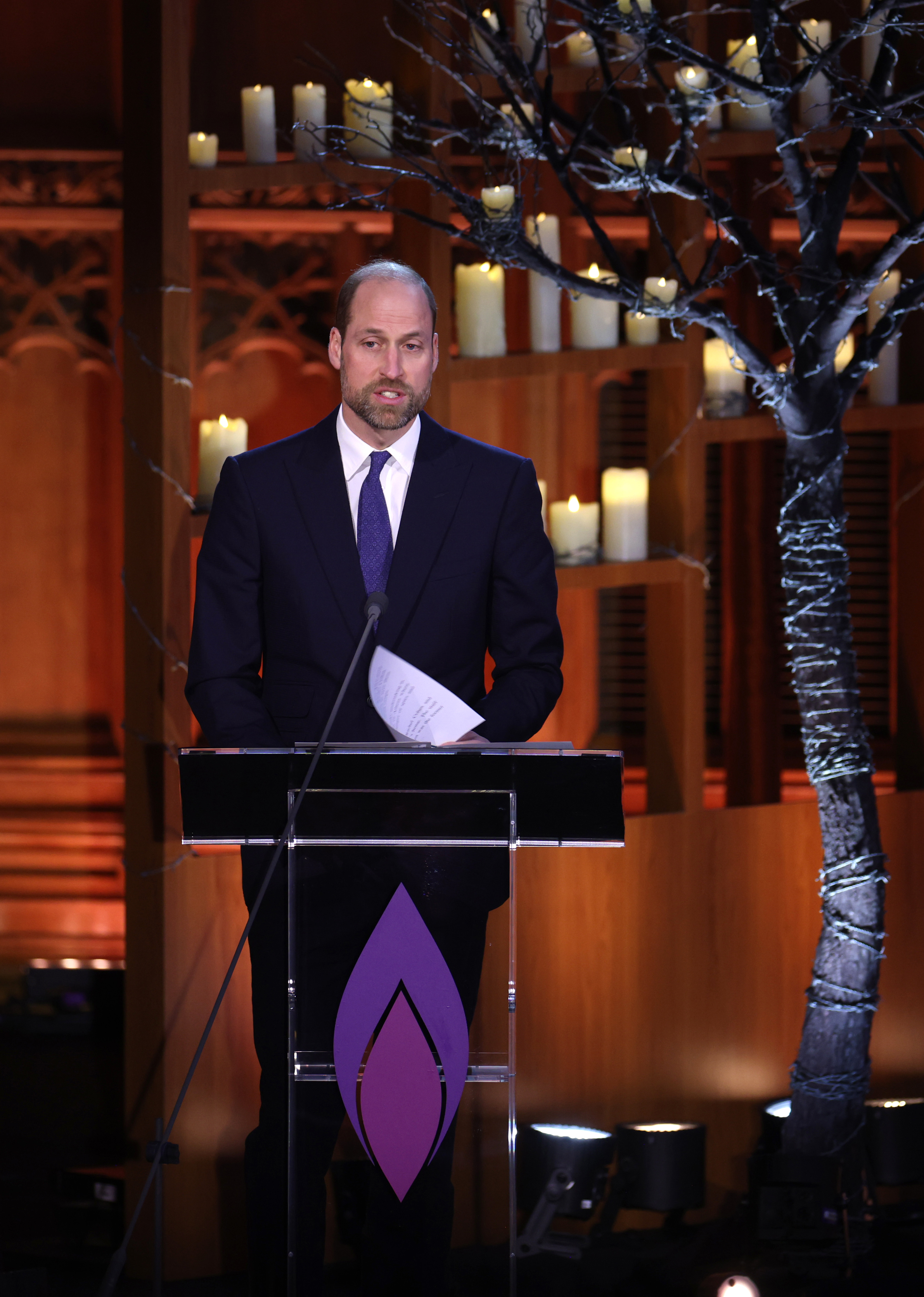 Le prince William, prince de Galles, s'exprime lors d'une cérémonie commémorant la Journée de la mémoire de l'Holocauste à Londres, en Angleterre, le 27 janvier 2025 | Source : Getty Images