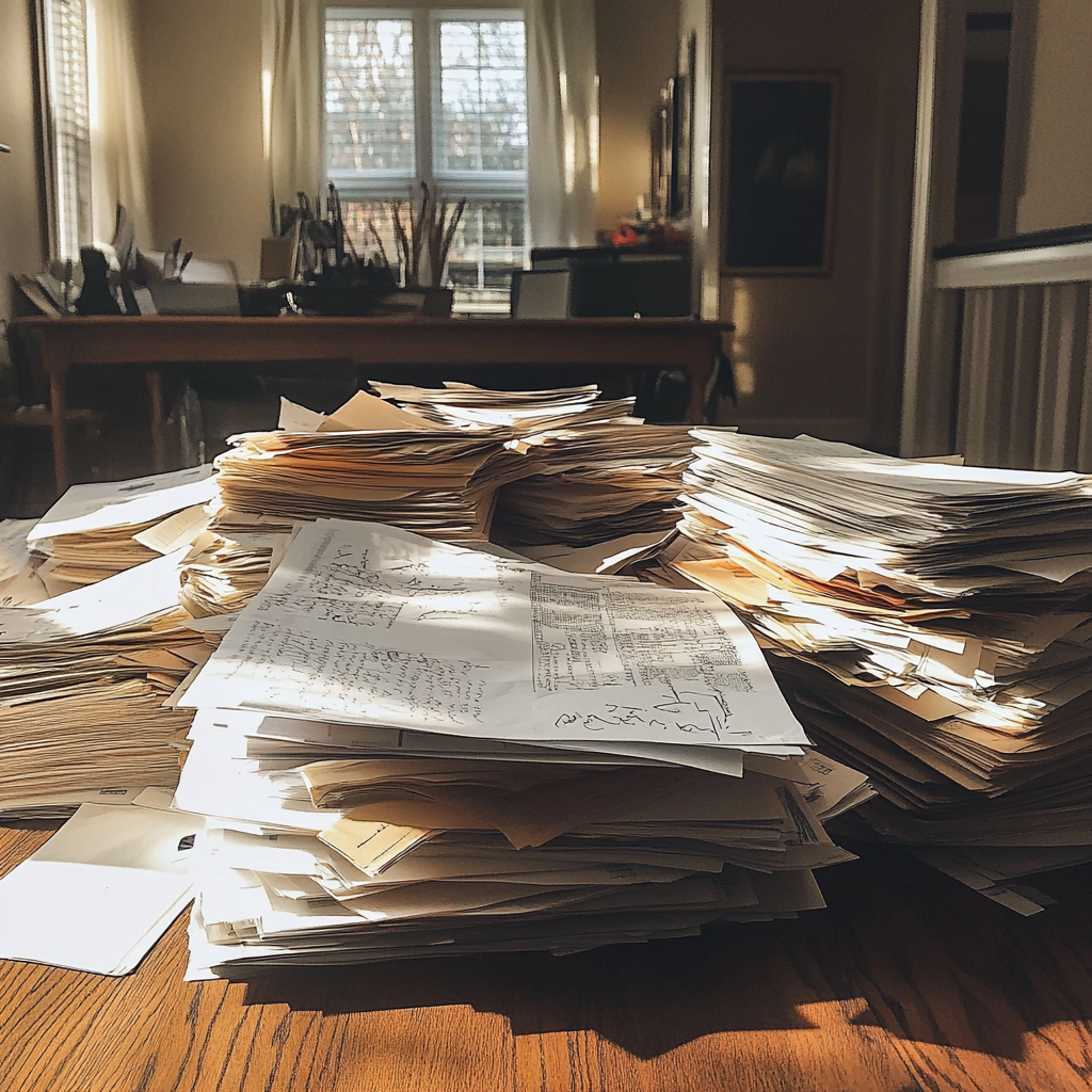 Une pile de paperasse | Source : Midjourney