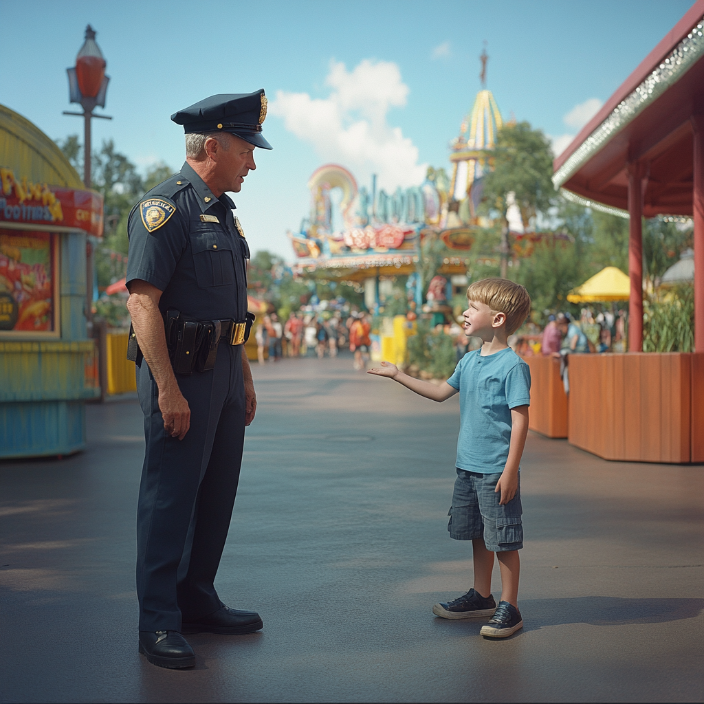 Harry parle à un policier | Source : Midjourney