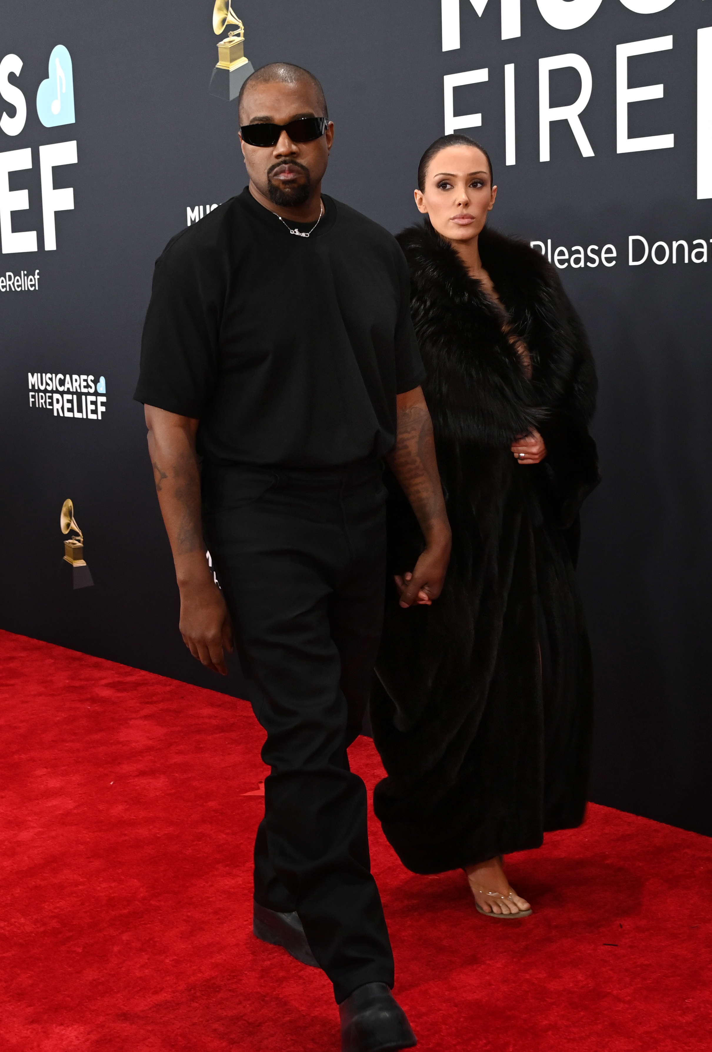 Kanye West et Bianca Censori lors de la 67e cérémonie des Grammy Awards, le 2 février 2025. | Source : Getty Images