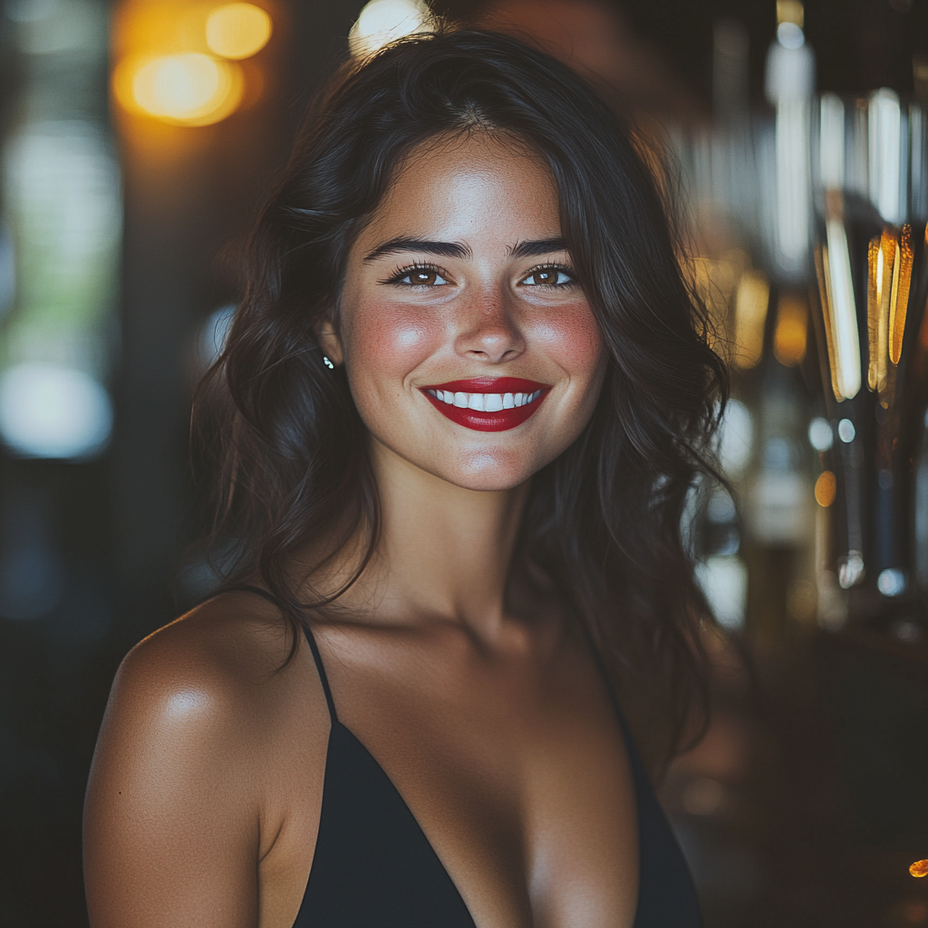 Une femme dans un bar | Source : Midjourney