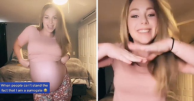 TikToker Caitlyn C a partagé une série de vidéos sur les commentaires ignobles des gens à propos de sa maternité de substitution. | Photo : tiktok.com/caitcolly