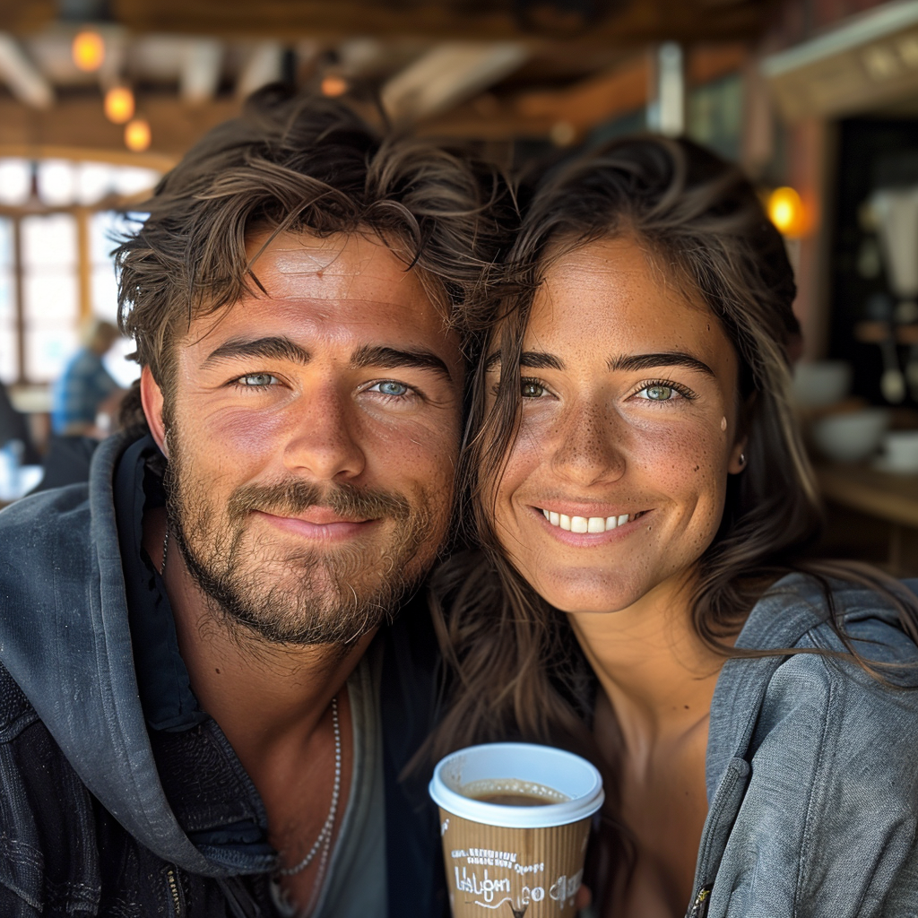 Tom et Emily sortent prendre un café | Source : Midjourney
