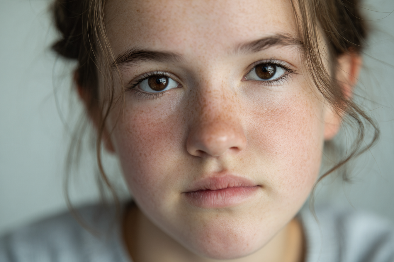 Un gros plan d'une fille | Source : Midjourney