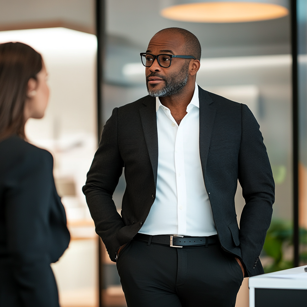 A boss talking to his employee | Source: Midjourney