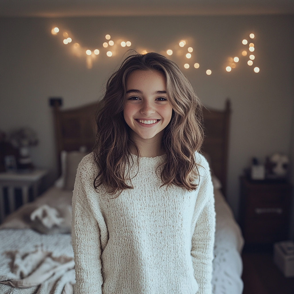 Une adolescente souriante | Source : Midjourney