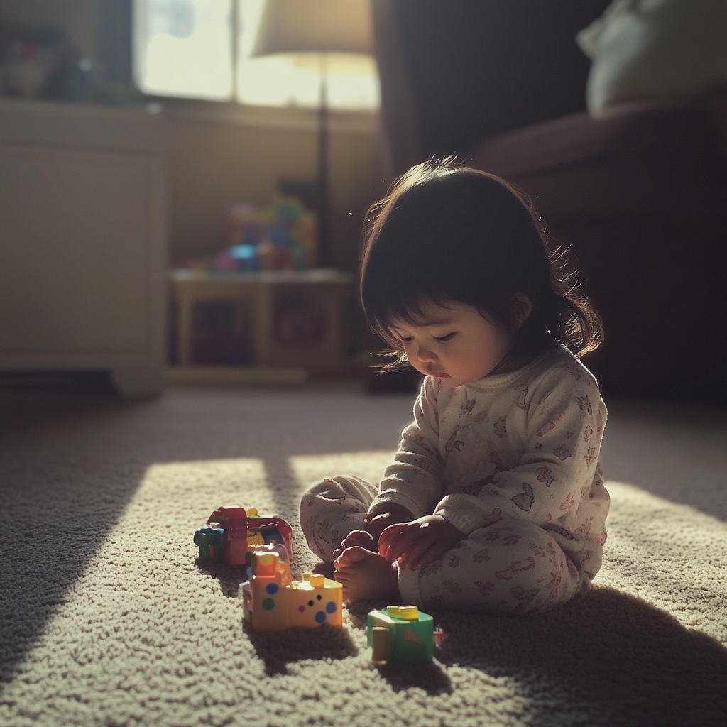 Une petite fille qui s'amuse avec des jouets | Source : Midjourney