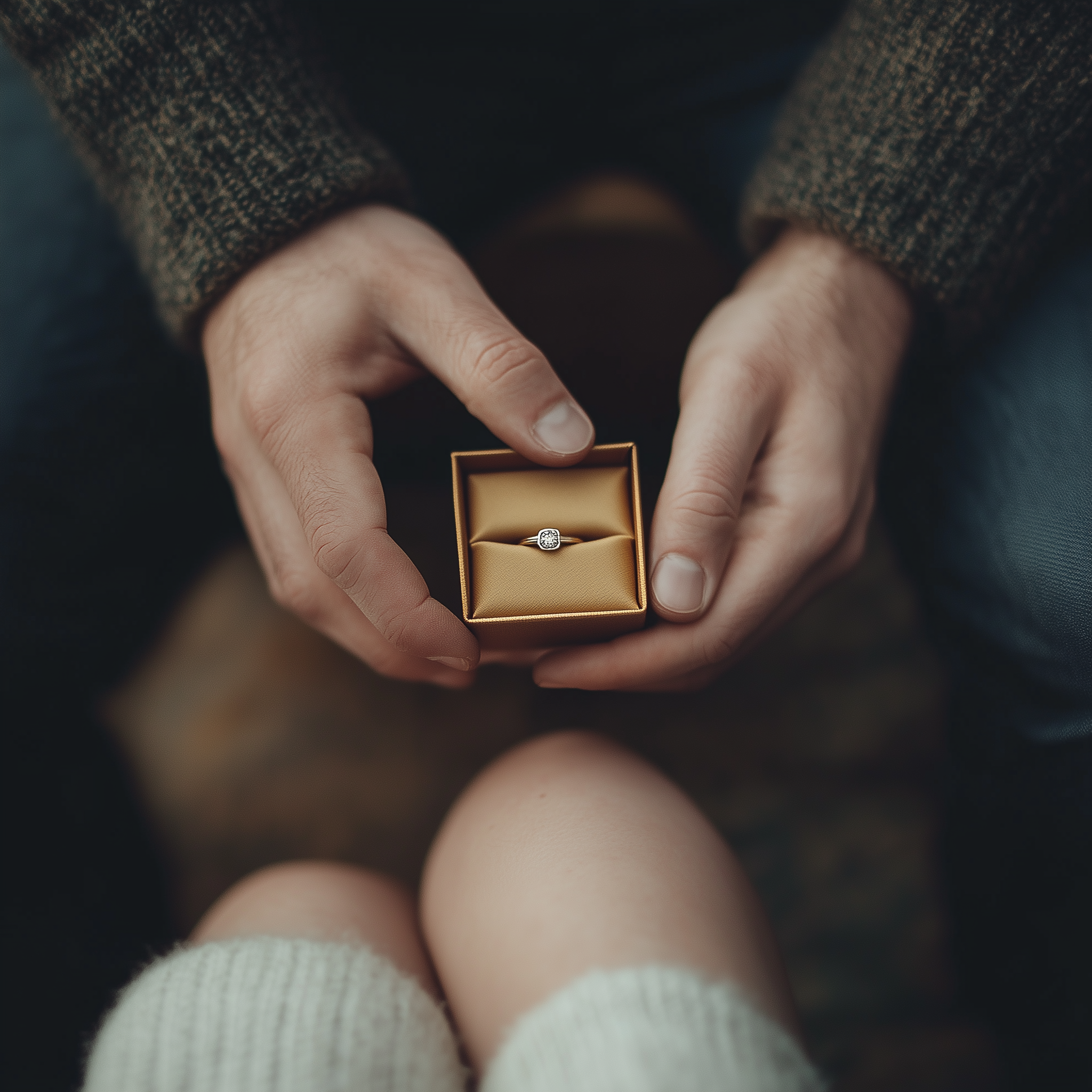 Un homme tenant une bague | Source : Midjourney