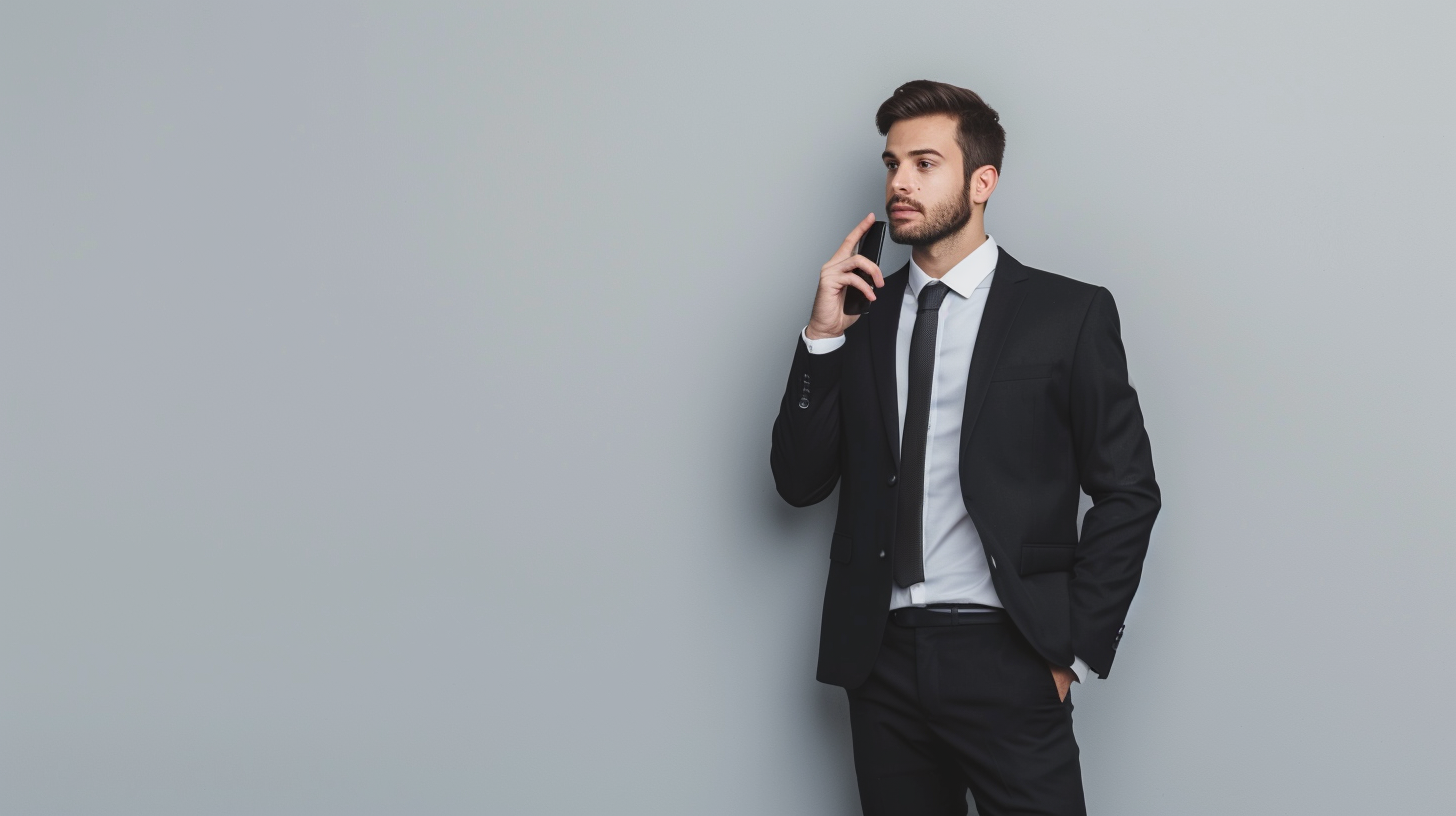 Un homme qui parle au téléphone | Source : Midjourney