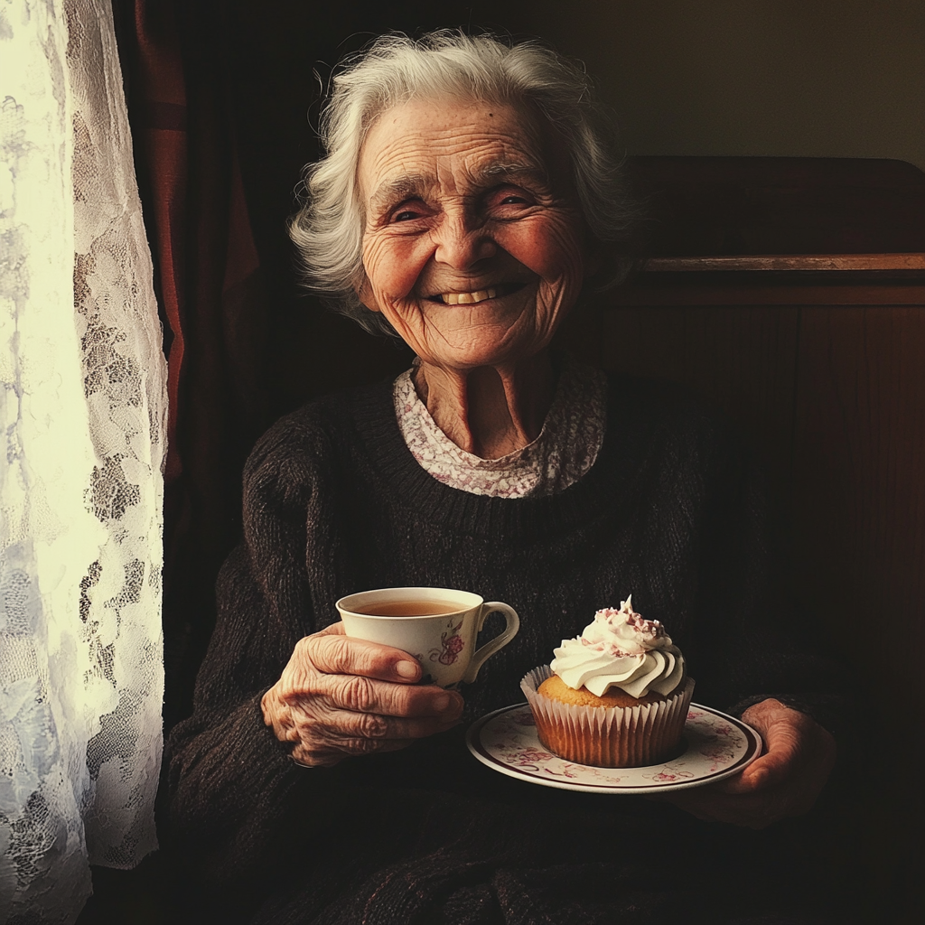 Une vieille femme souriante | Source : Midjourney