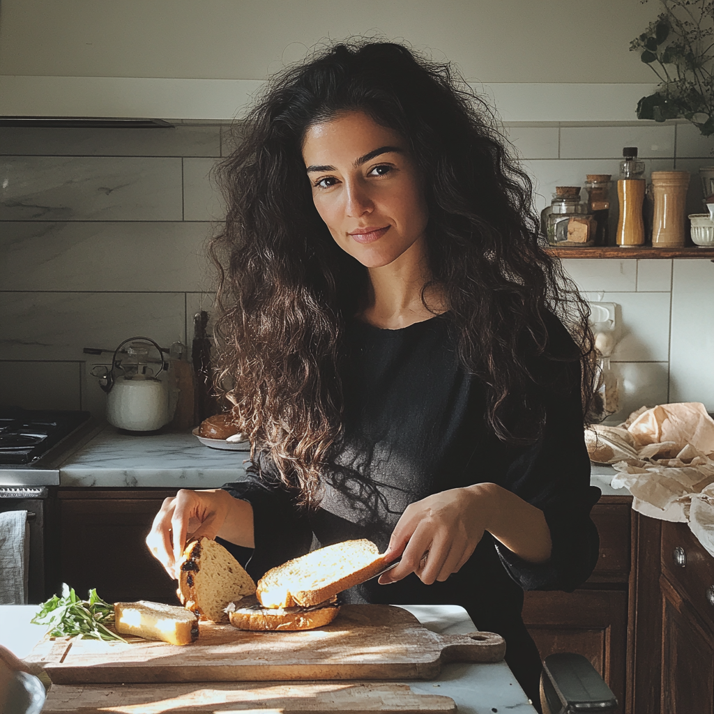 Une femme debout dans une cuisine | Source : Midjourney