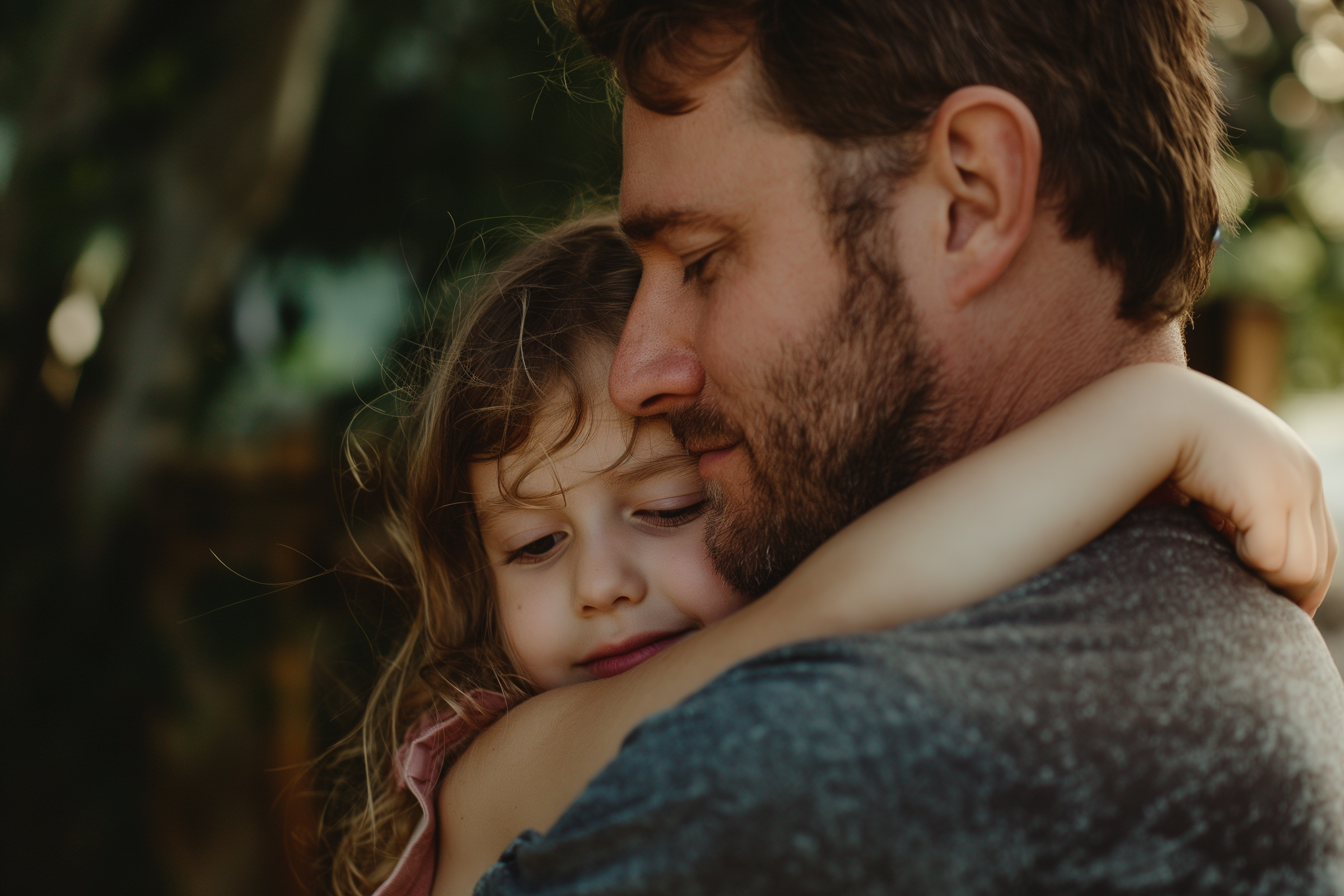 Un père et sa fille se serrent dans les bras | Source : Midjourney