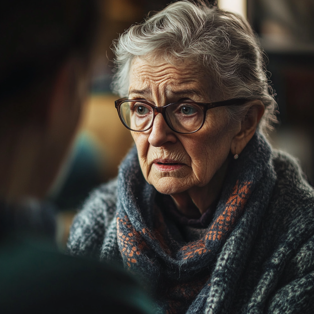 Une femme âgée qui parle à un thérapeute | Source : Midjourney