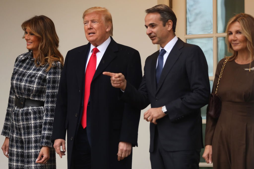Donald Trump, Melania Trump, Kyriakos Mitsotakis et Mareva Grabowski-Mitsotakis | Photo: Getty Images