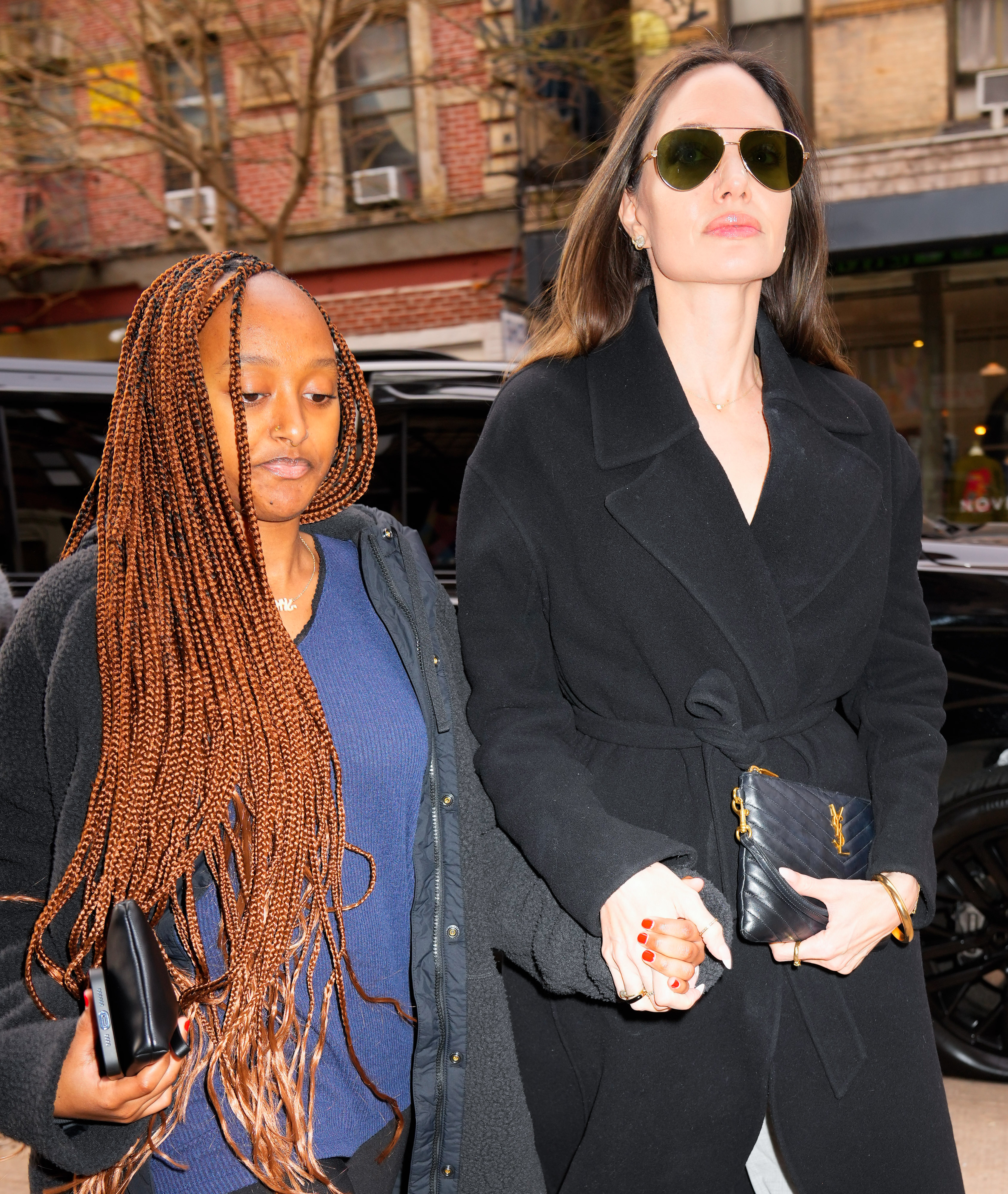 Angelina Jolie et Zahara Pitt-Jolie sont vues à New York le 11 janvier 2023 | Source : Getty Images