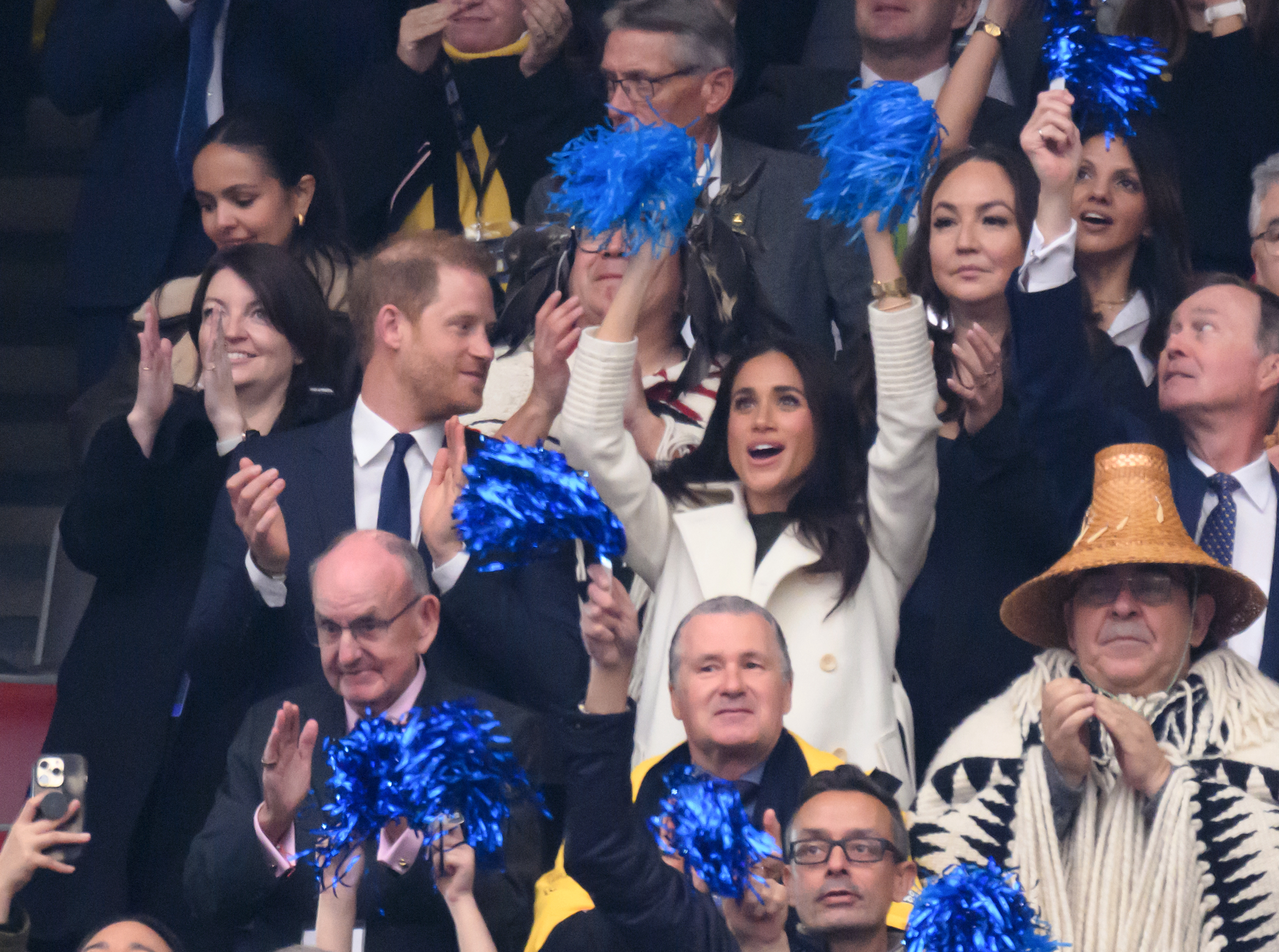 Le duc et la duchesse de Sussex lors de la cérémonie d'ouverture des 2025 Invictus Games à BC Place le 8 février à Vancouver, Colombie-Britannique, Canada. | Source : Getty Images