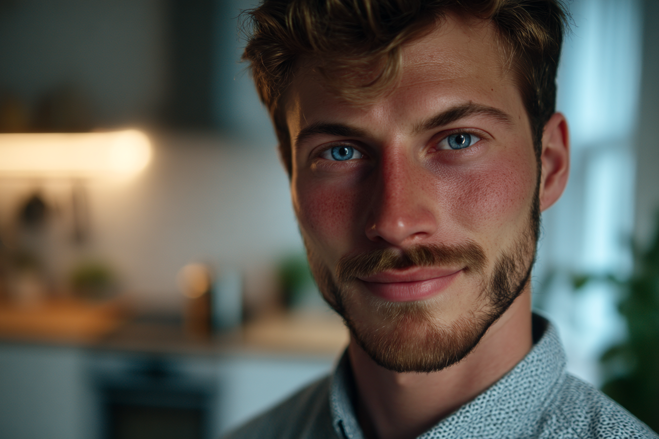 Un homme qui sourit | Source : Midjourney