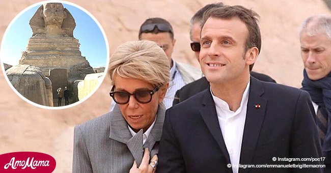Brigitte Macron s'est laissée aller à la détente après des réunions officielles près des sites égyptiens