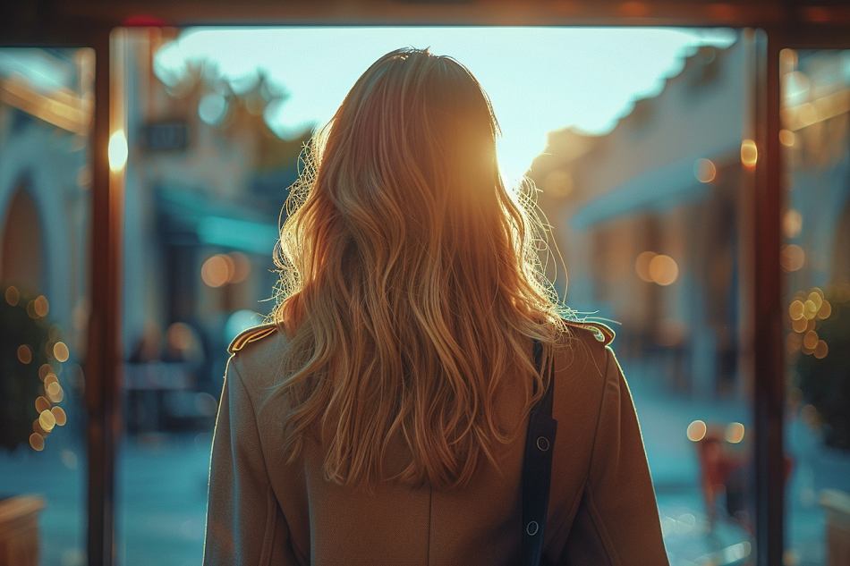 Une femme qui regarde à l'extérieur | Source : Midjourney