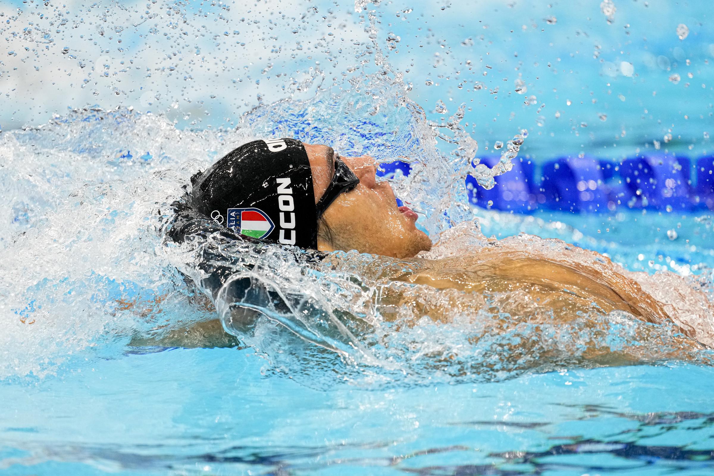 Thomas Ceccon en train de nager lors d'une épreuve des Jeux olympiques de Tokyo 2020 à Tokyo, au Japon, le 31 juillet 2021 | Source : Getty Images