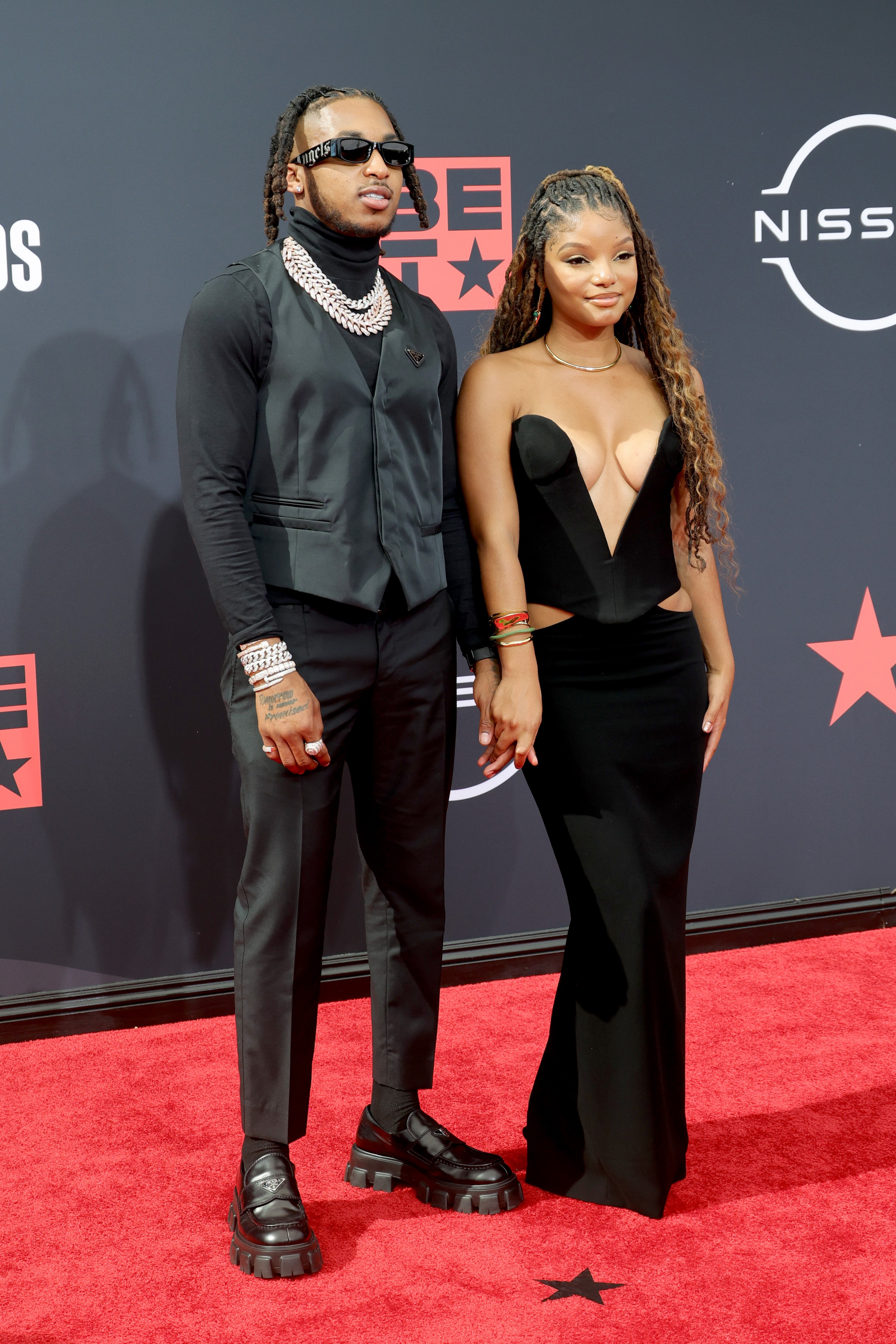 DDG et Halle Bailey aux BET Awards 2022 le 26 juin 2022 | Source : Getty Images