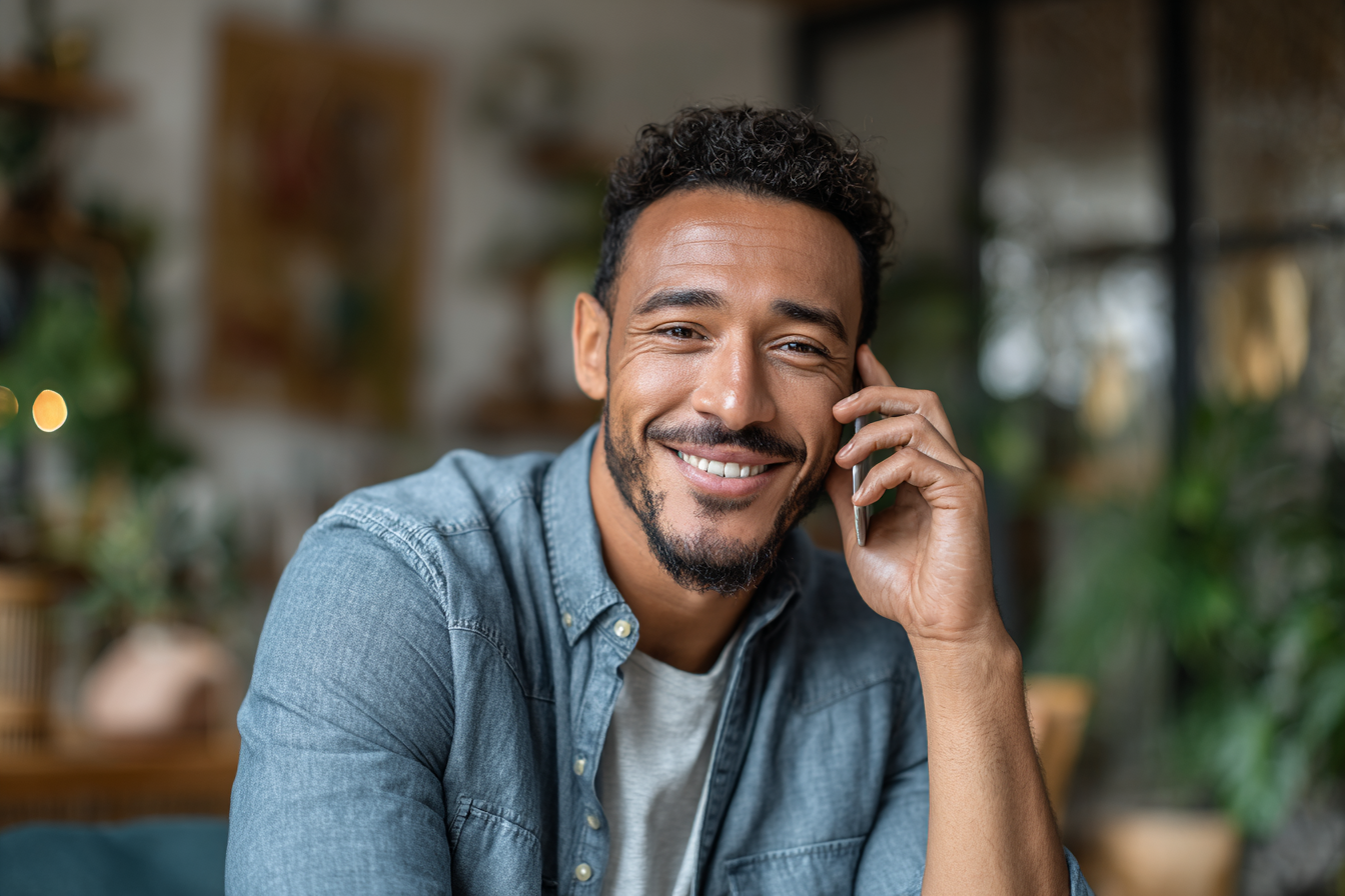Un homme qui parle au téléphone | Source : Midjourney