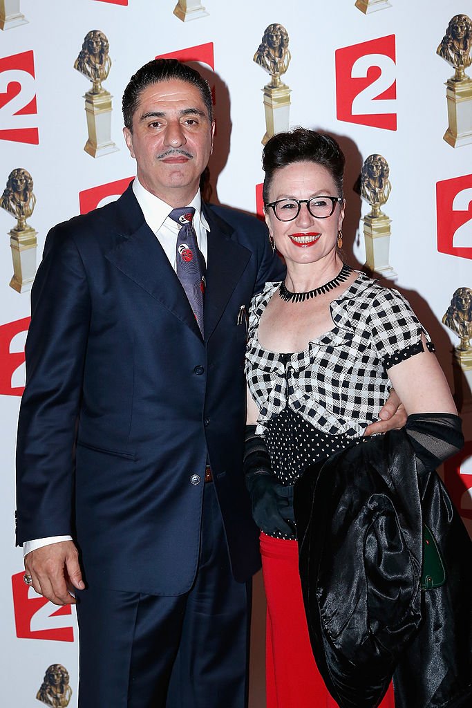Simon Abkarian et Catherine Schaud à la26e soirée des Molières le 2 juin 2014 à Paris. | Photo : Getty Images