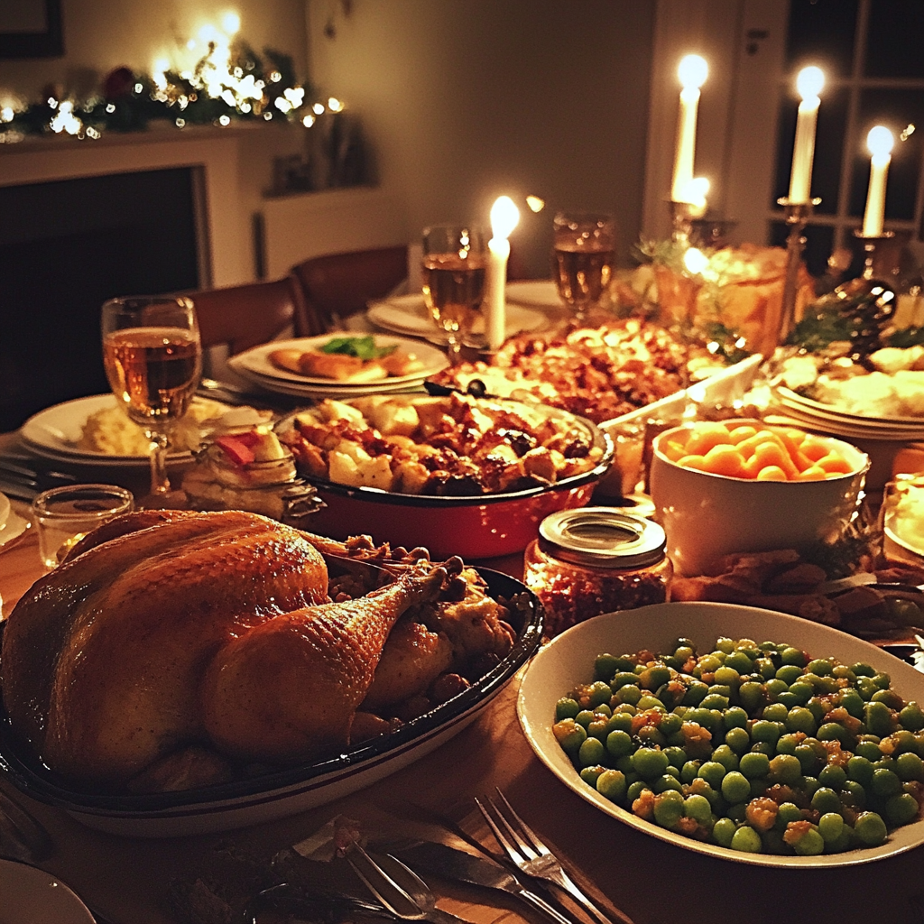 Un dîner de Noël | Source : Midjourney