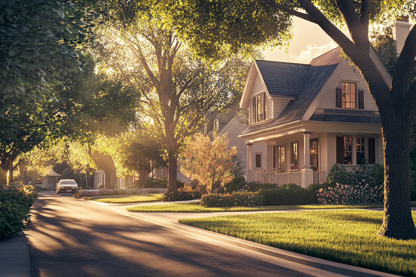 Des maisons dans un quartier agréable | Source : Midjourney