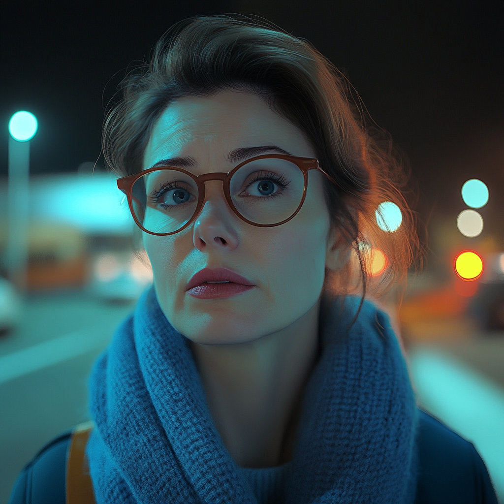 Une femme qui regarde un homme dans un parking | Source : Midjourney