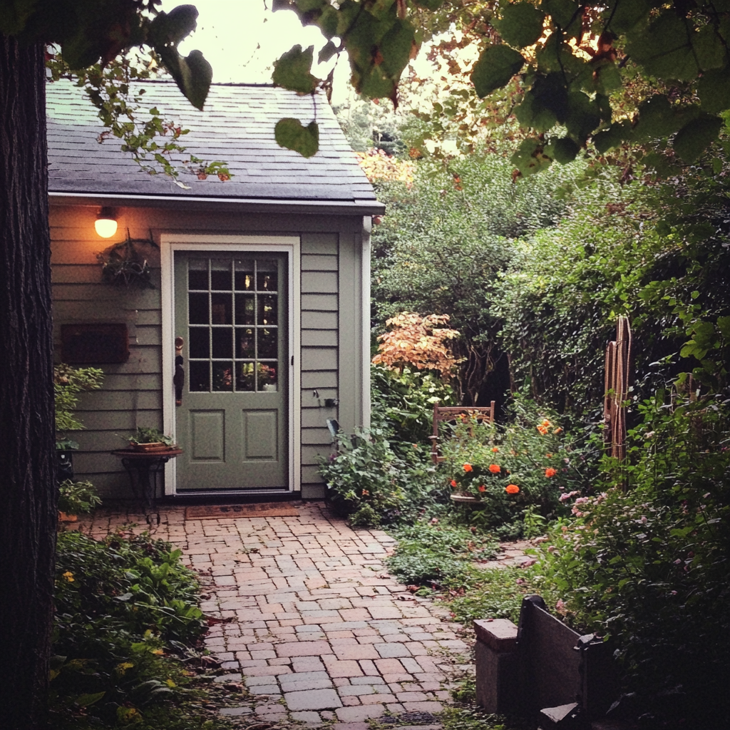 La porte arrière d'une maison | Source : Midjourney