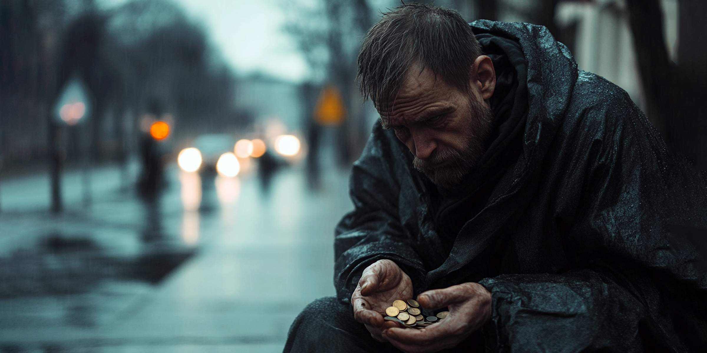 Homme avec des pièces de monnaie dans les mains | Source : Amomama