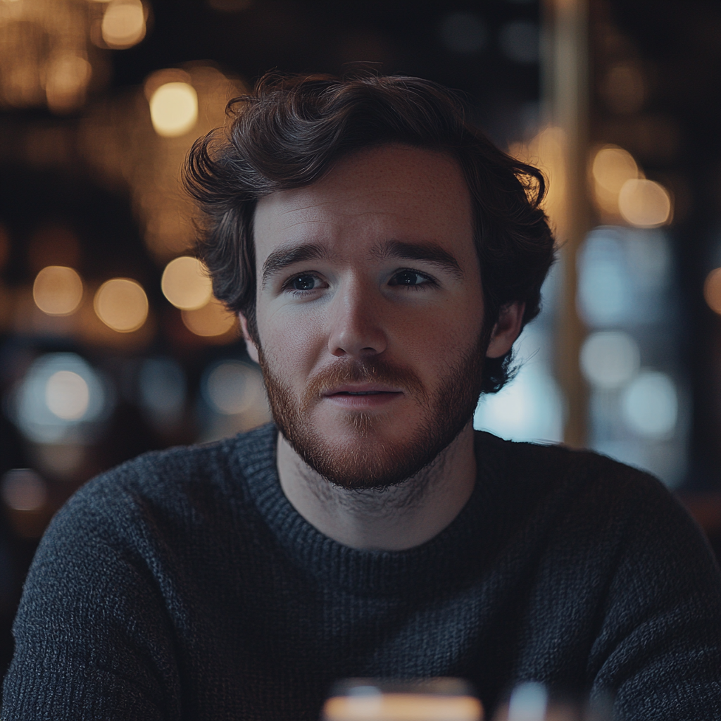 Un homme assis dans un restaurant | Source : Midjourney