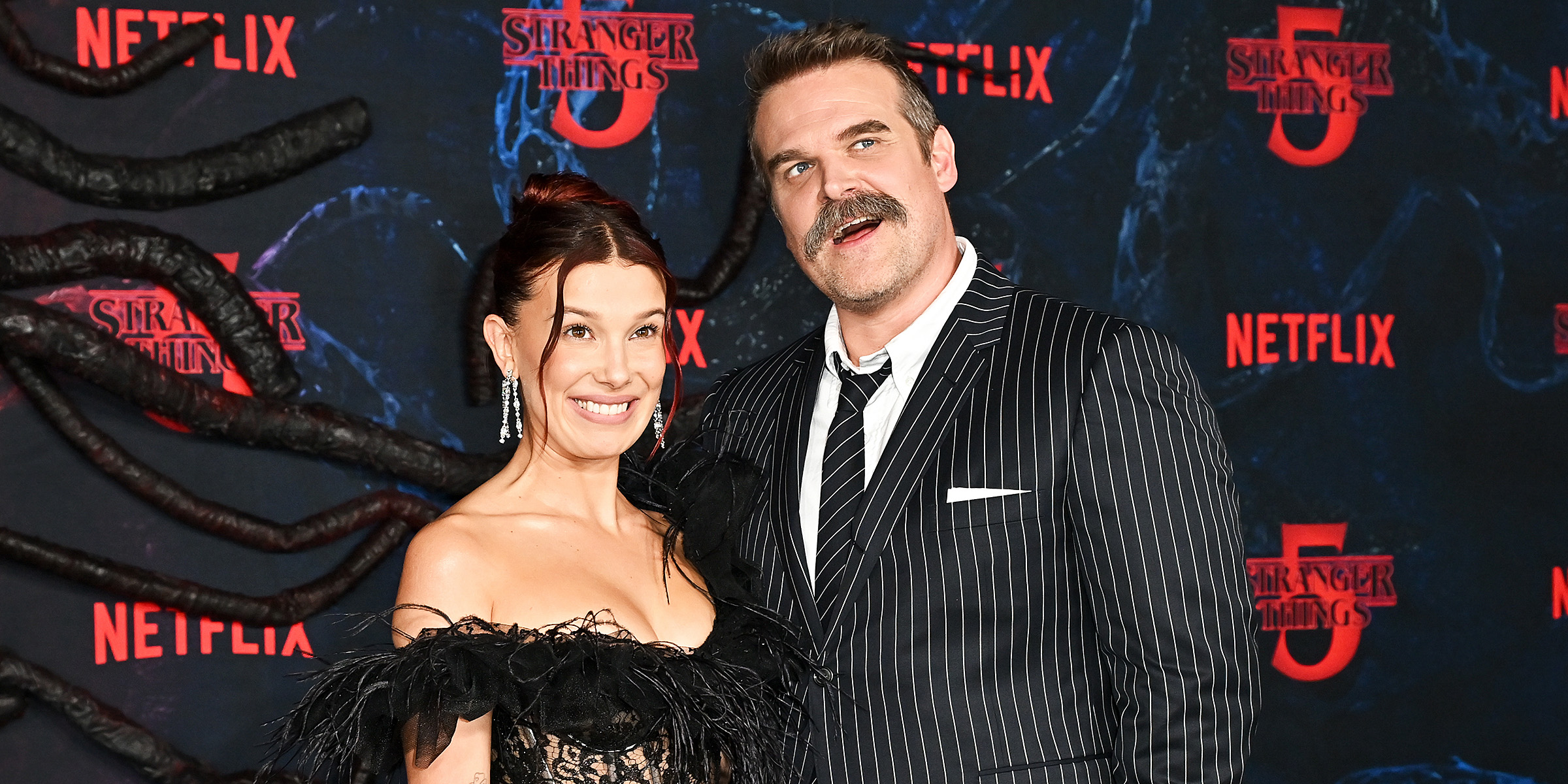David Harbour et Millie Bobby Brown | Source : Getty Images