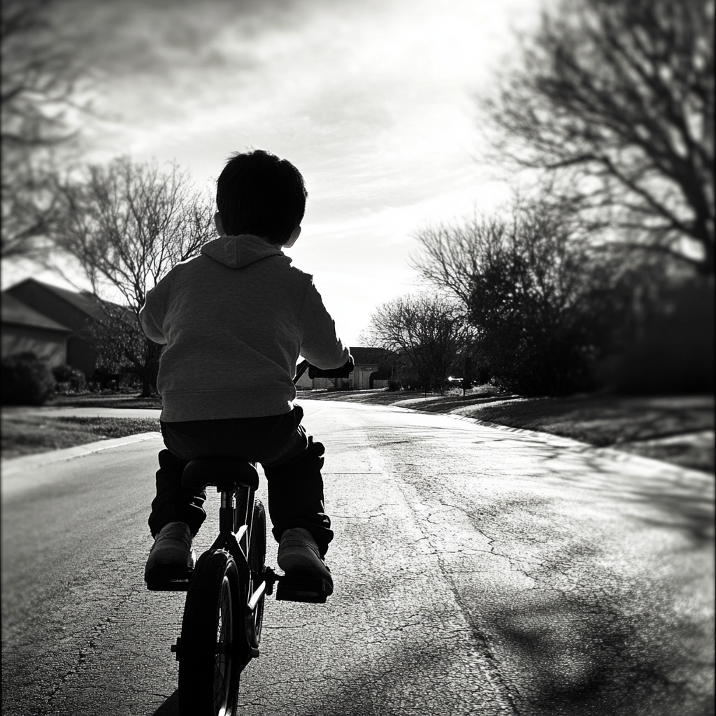 Un garçon qui fait du vélo | Source : Midjourney