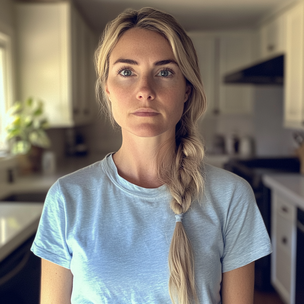 Une femme aux cheveux tressés debout dans une cuisine | Source : Midjourney