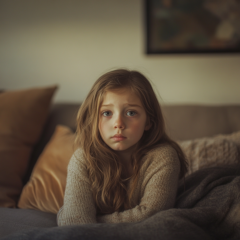 A sad young girl | Source: Midjourney