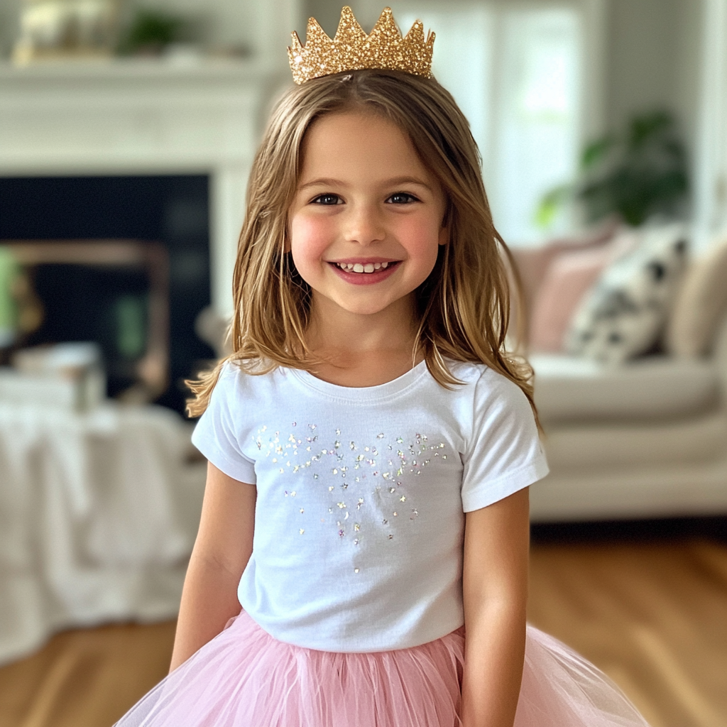 Une petite fille souriante | Source : Midjourney